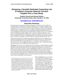 Designing a Versatile Dedicated Computing Lab