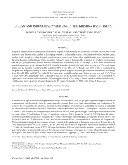 urban and industrial water use in the krishna