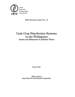 Cash Crop Distribution Systems in the Philippines