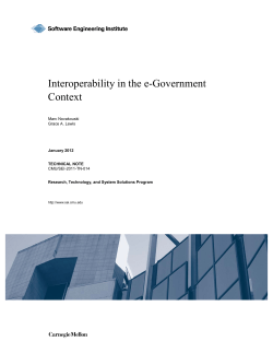 Interoperability in the e-Government Context