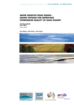 DESIGN OPTIONS FOR IMPROVING STORMWATER