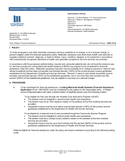 Financial Assistance Policy - Licking Memorial Health Systems