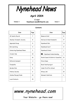 April 2004 - Nynehead Parish