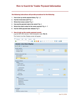 How to Search for Vendor Payment Information