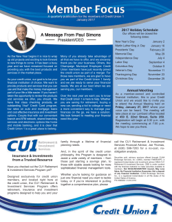 Member Focus January 2017