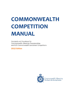 2012 Commonwealth Competition Manual