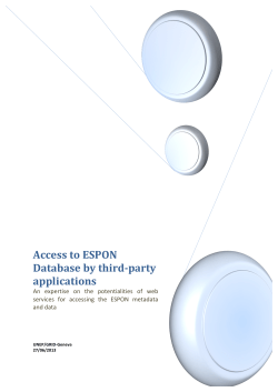 Access to ESPON Database by third