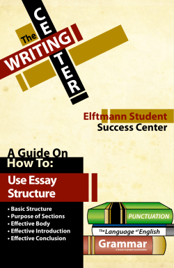 Use Essay Structure - Dunwoody College of Technology
