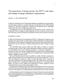 The importance of being earnest: the DOT`s code