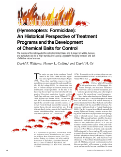 The Red Imported Fire Ant (Hymenoptera: Formicidae): An Historical
