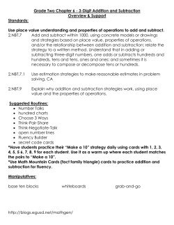 http://blogs.egusd.net/mathgen/ Grade Two Chapter 6 - 3