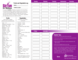 Fruits Vegetables Helpful Tips: Save Fruits and Vegetable Log