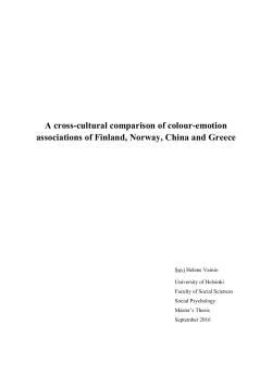 A cross-cultural comparison of colour-emotion associations