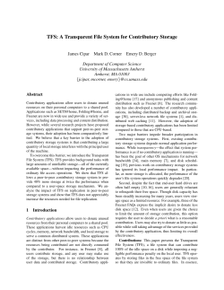 TFS: A Transparent File System for Contributory Storage