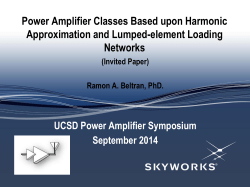 Power Amplifier Classes Based Upon Harmonic
