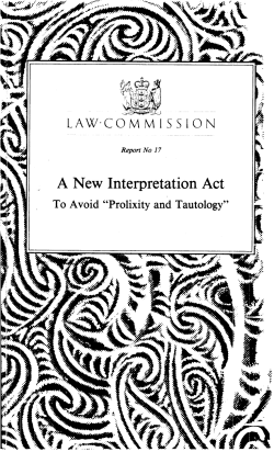 A New Interpretation Act To Avoid "Prolixity and