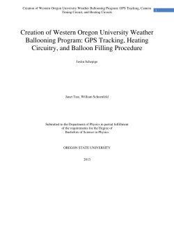 Creation of Western Oregon University Weather Ballooning Program