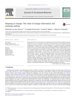 Adapting to change: The value of change