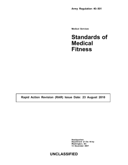 (Medical Services): Standards of Medical Fitness