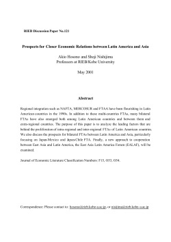 Prospects for Closer Economic Relations between Latin America