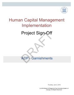 ADP Garnishments - Combined - University System of Georgia