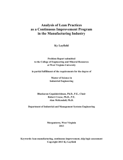 Analysis of Lean Practices as a Continuous