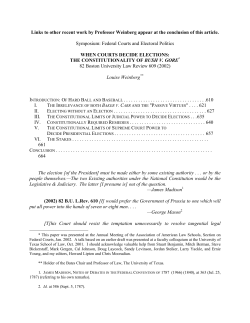 The Constitutionality of Bush v. Gore