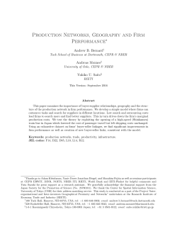 Production Networks, Geography and Firm Performance