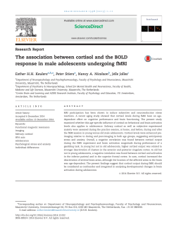 The association between cortisol and the BOLD