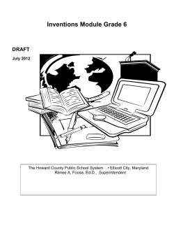 Inventions Module Grade 6