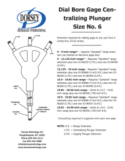Dial Bore Gage Cen- tralizing Plunger Size No. 6