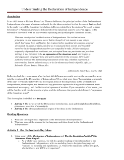 Understanding the Declaration of Independence