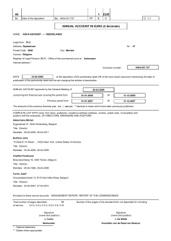 40 1 EUR ANNUAL ACCOUNT IN EURO (2 decimals) - Agfa
