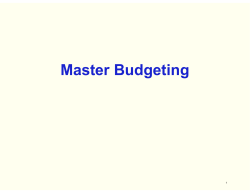 Master Budgeting