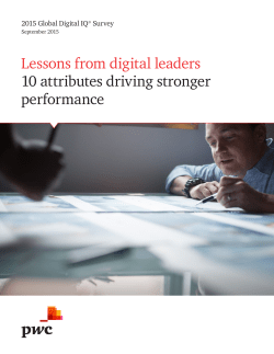 2015 Global Digital IQ&reg; Survey