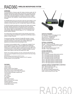 RAD360 WIRELESS MICROPHONE SYSTEM