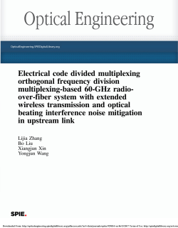 Electrical code divided multiplexing orthogonal frequency division