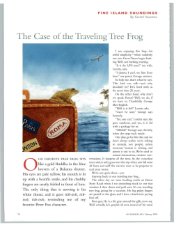 The Case of the Traveling Tree Frog