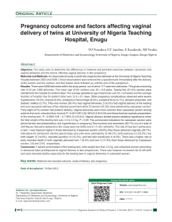 Pregnancy outcome and factors affecting vaginal