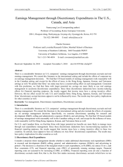 Earnings Management through Discretionary