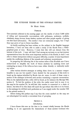 The Kurdish Tribes of the Ottoman Empire