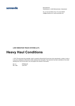 Heavy Haul Conditions