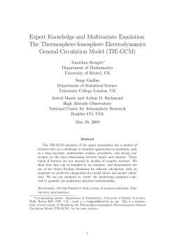 Expert Knowledge and Multivariate Emulation: The Thermosphere