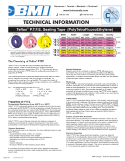 BMI Specs - T-Tape (PTFE)