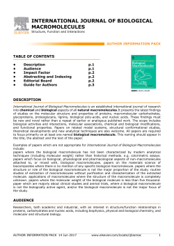 international journal of biological macromolecules