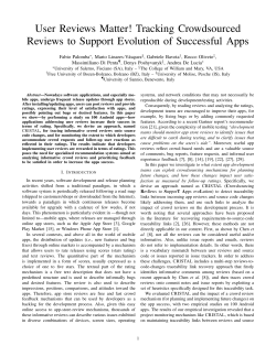 User Reviews Matter! Tracking Crowdsourced Reviews to Support