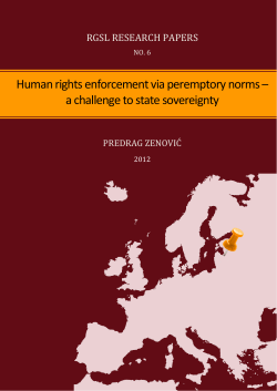 Human rights enforcement via peremptory norms &ndash; a