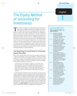 The Equity Method of Accounting for Investments