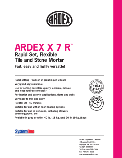 ARDEX X 7 R&trade; Rapid Set, Flexible Tile and Stone Mortar