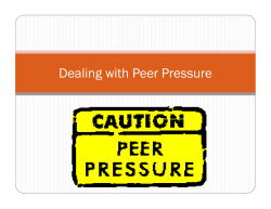 Dealing with Peer Pressure